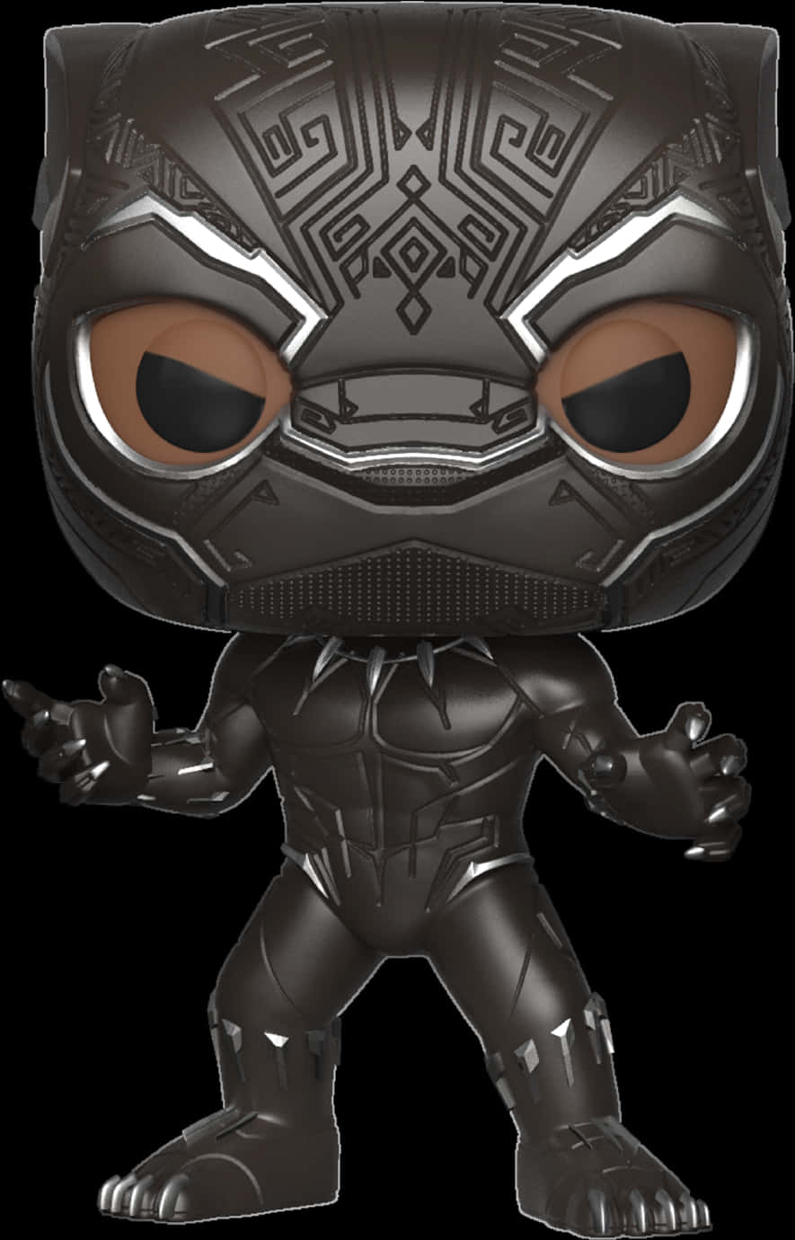 Black Panther Funko Pop Figure PNG Image