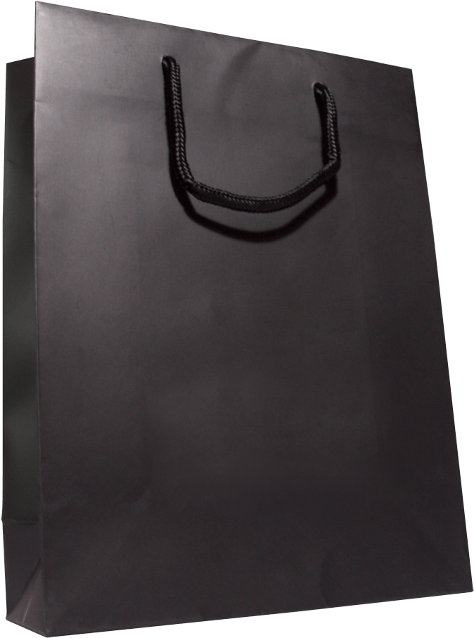 Black Paper Shopping Bag PNG Image