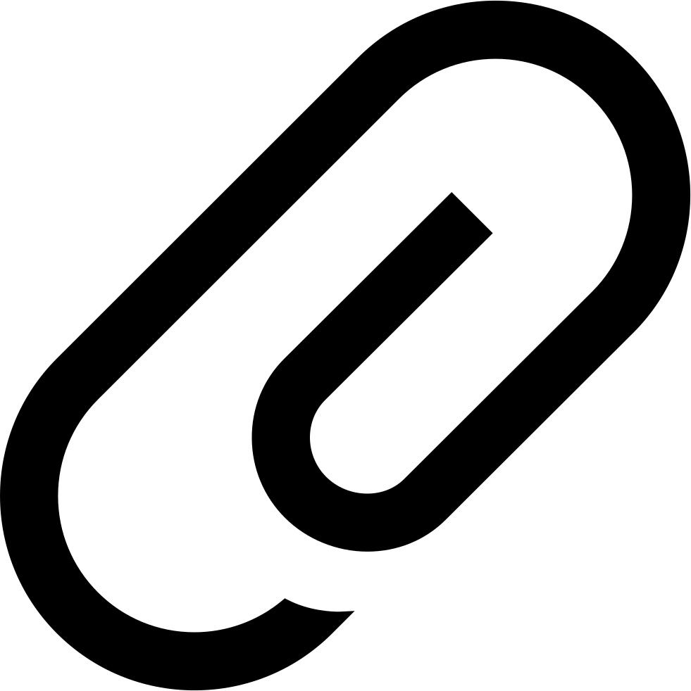 Black Paperclip Icon PNG Image