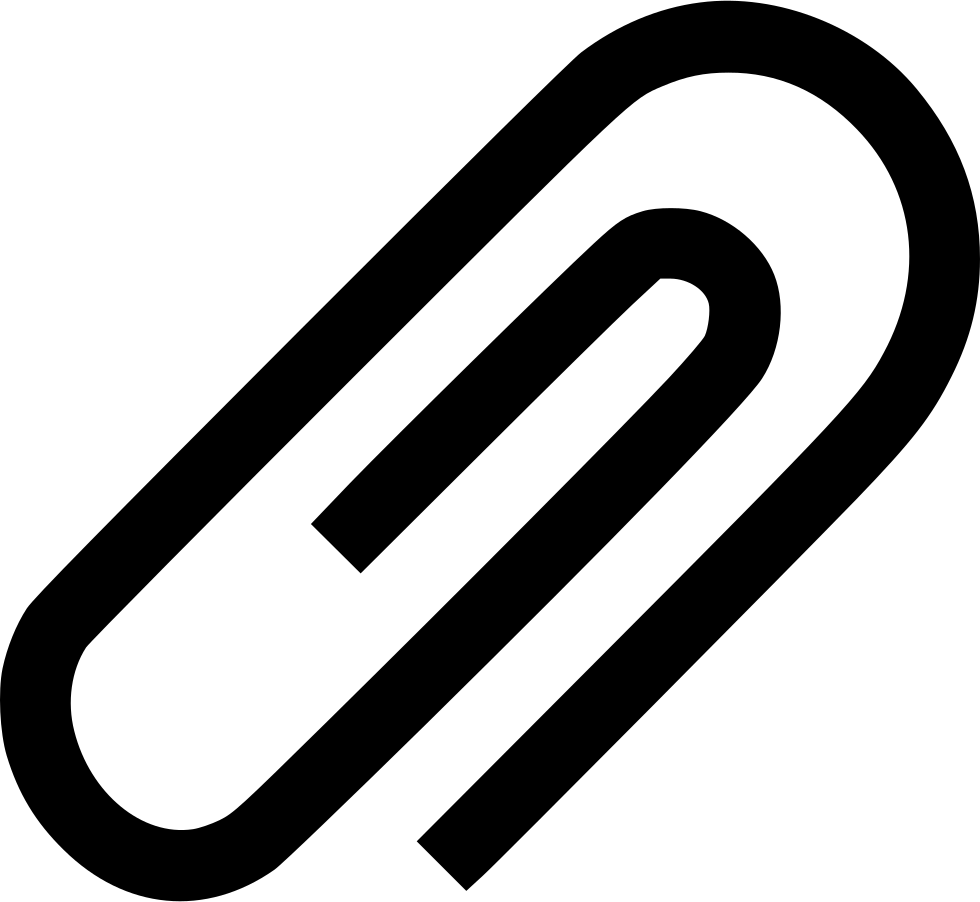 Black Paperclip Icon PNG Image