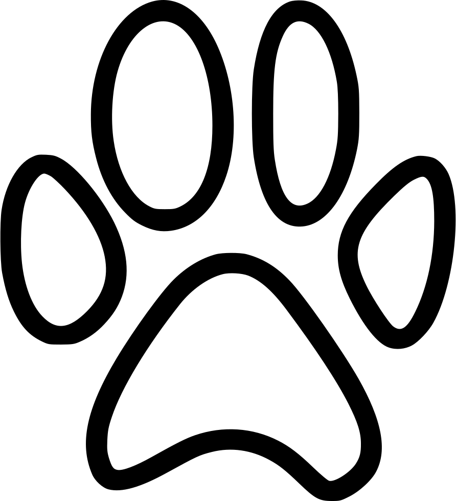 Black Paw Print Graphic PNG Image