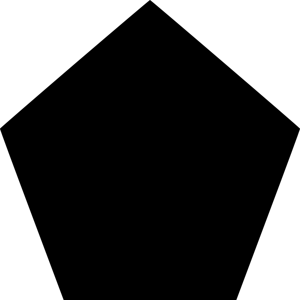 Black Pentagon Shape PNG Image