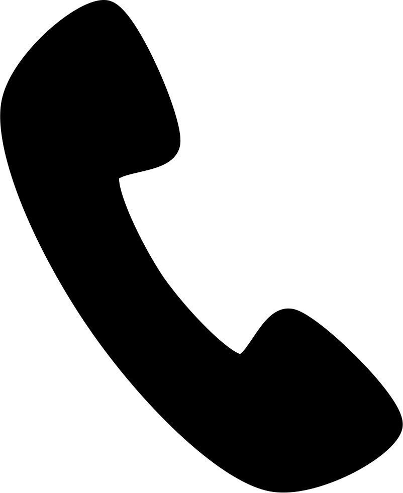 Black Phone Receiver Icon PNG Image