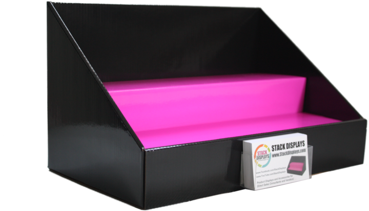 Black Pink Cardboard Display Stack PNG Image