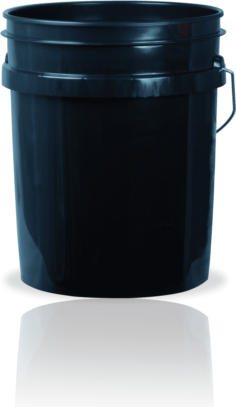 Black Plastic Bucketwith Handle PNG Image