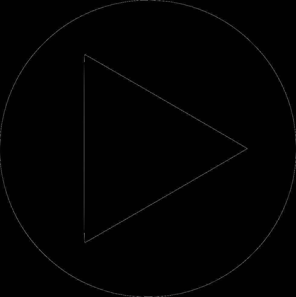 Black_ Play_ Button_ Outline PNG Image