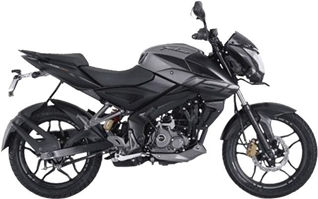 Black Pulsar Motorcycle Profile PNG Image