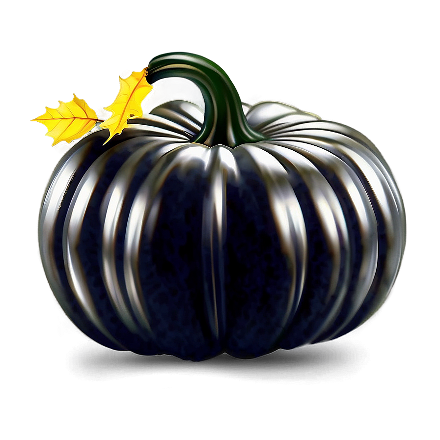 Black Pumpkin Decoration Png Kms16 PNG Image