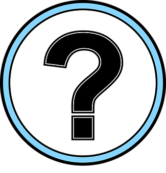 Black Question Mark Blue Outline PNG Image