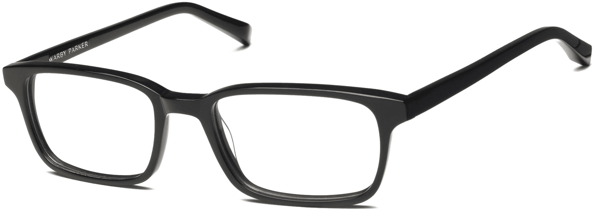 Black Rectangular Eyeglasses Transparent Background PNG Image