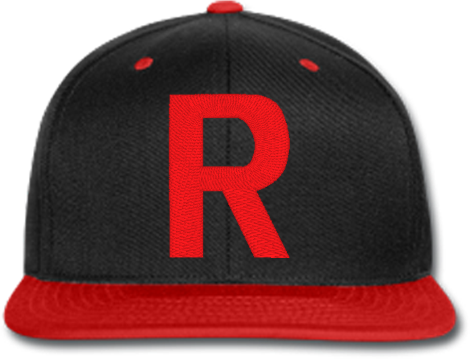 Black Red Capwith Letter R PNG Image