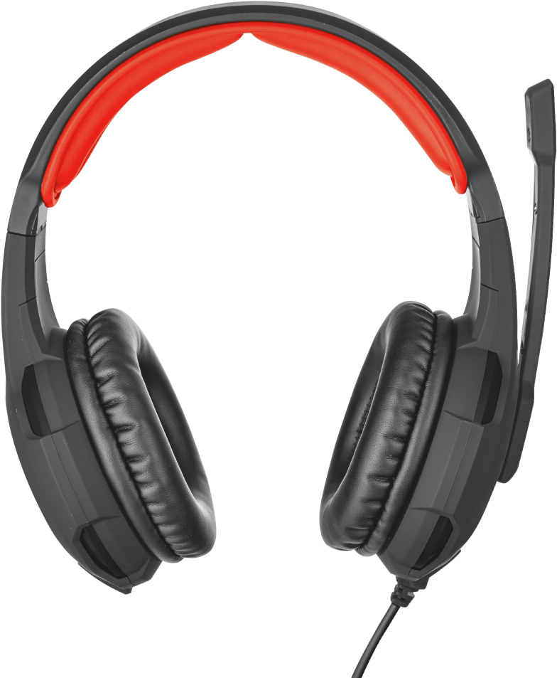 Black Red Gaming Headset PNG Image