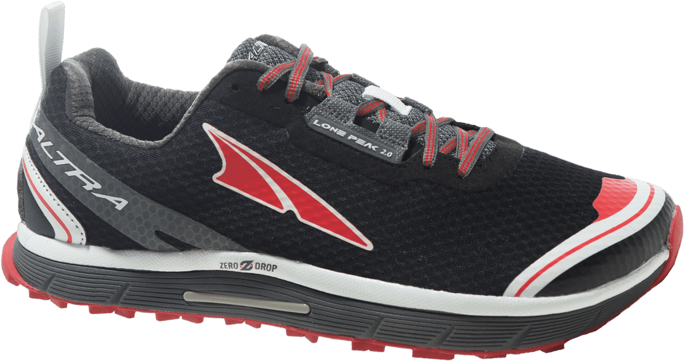 Black Red Trail Running Shoe PNG Image