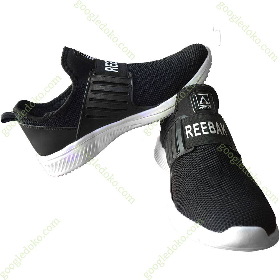 Black Reebok Sneakers Product Photo PNG Image