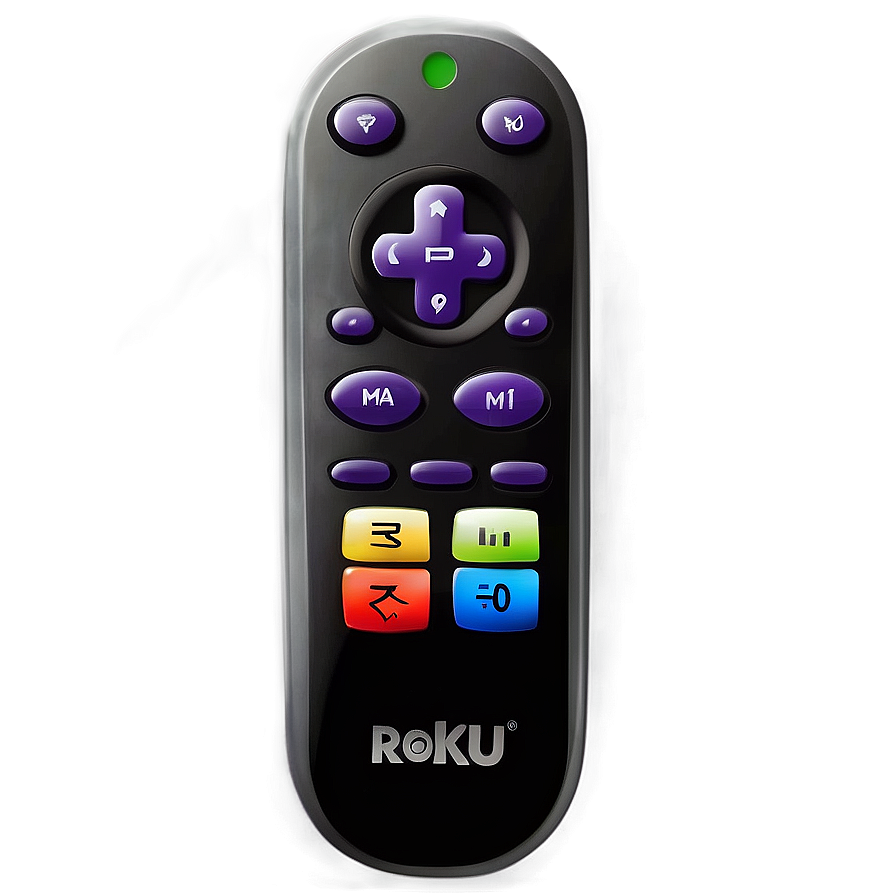 Black Roku Remote Png 06282024 PNG Image