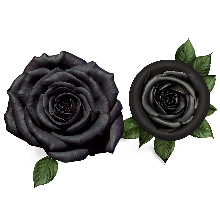 Black Roses Decoration Png Owm30 PNG Image