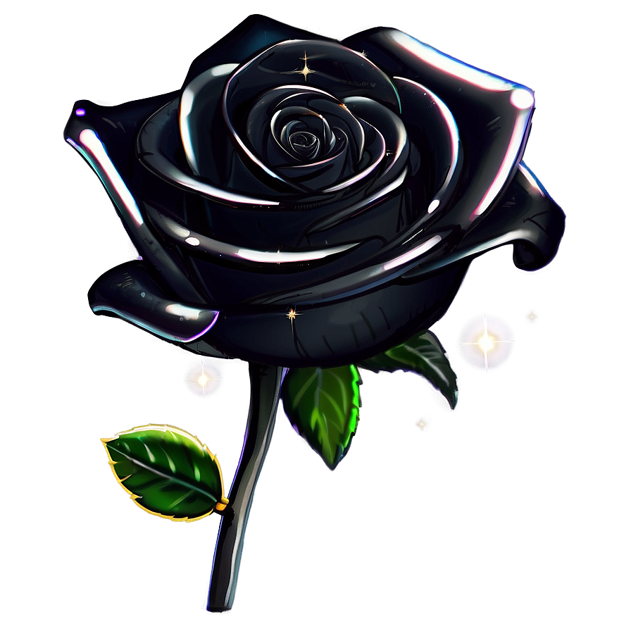 Black Roses With Sparkles Png 06212024 PNG Image