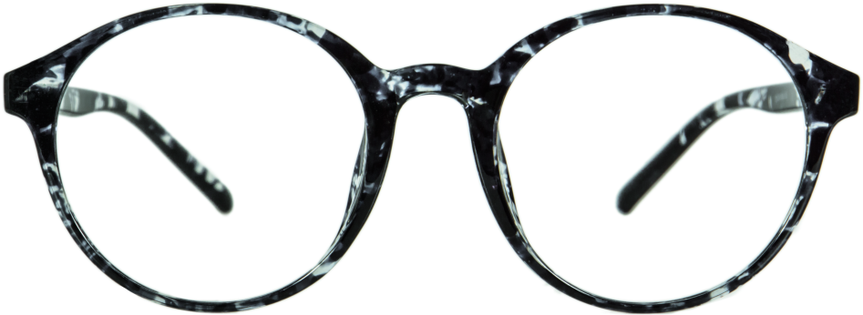 Black Round Eyeglasses Transparent Background PNG Image