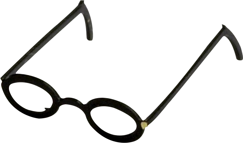 Black Round Eyeglasses Transparent Background PNG Image