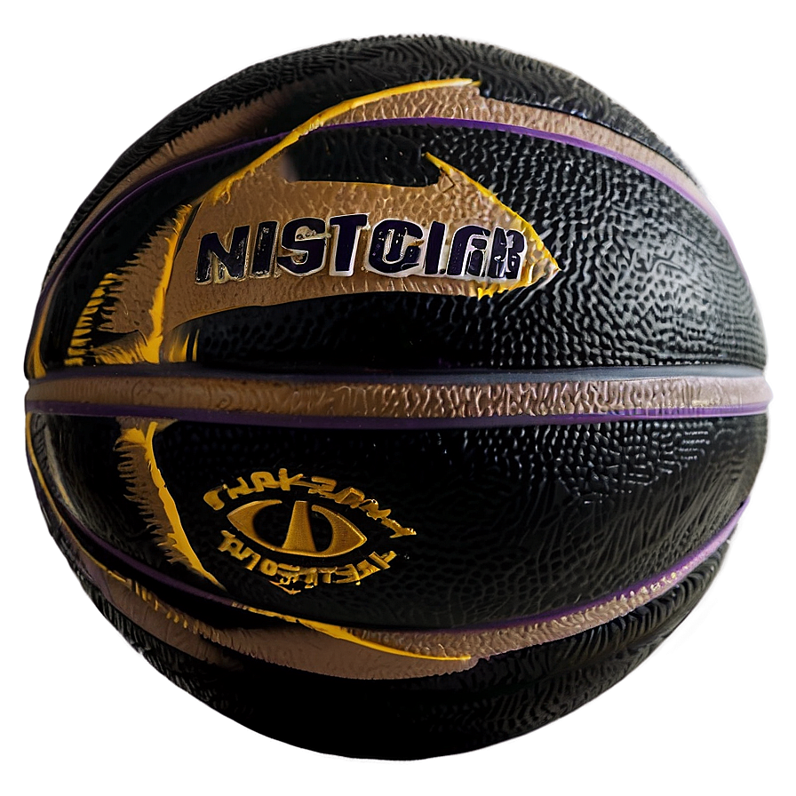 Black Rubber Basketball Png Ach45 PNG Image