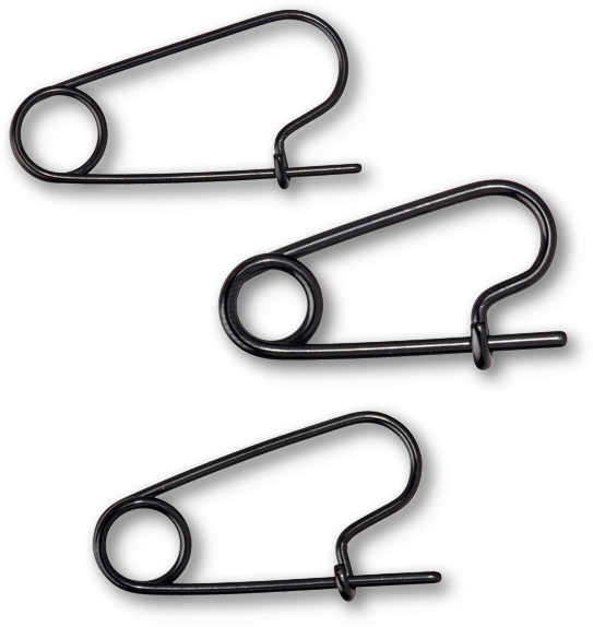 Black Safety Pins PNG Image