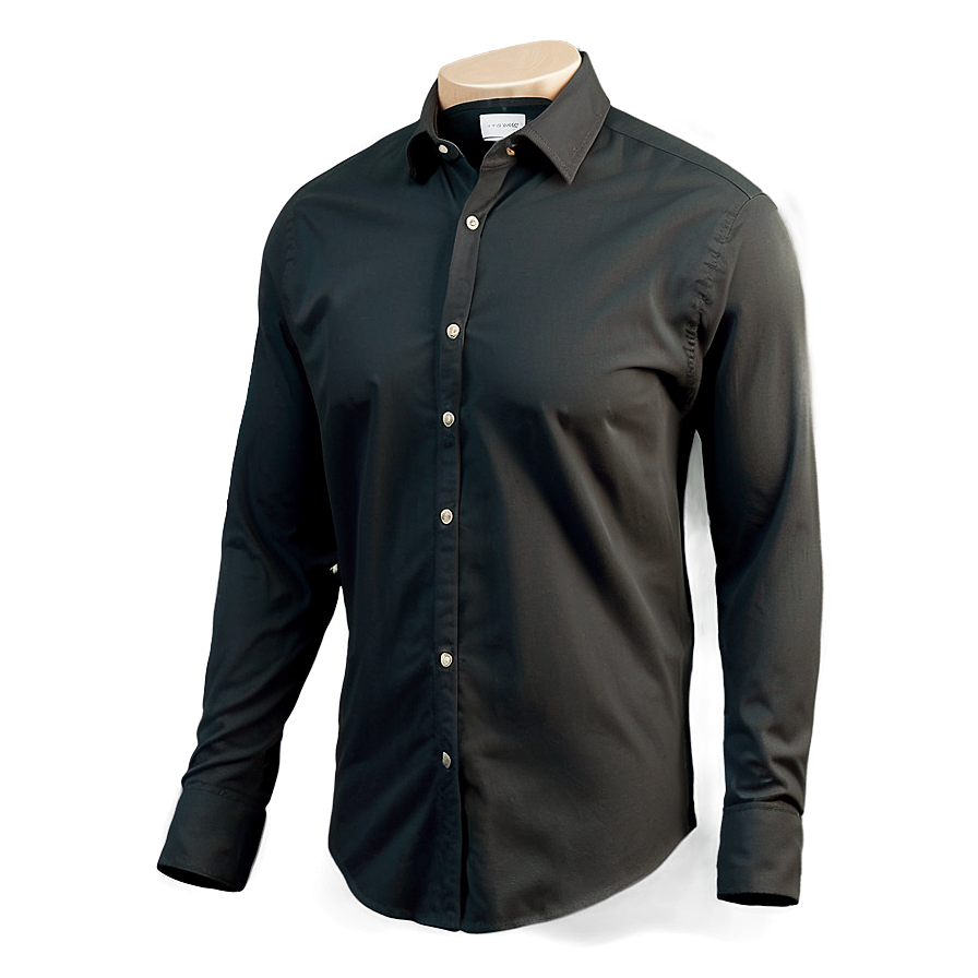 Black Shirt Casual Wear Png 05252024 PNG Image