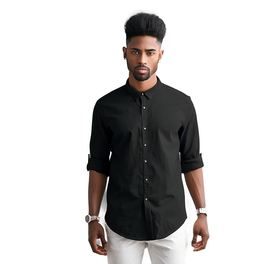 Black Shirt Fashion Png Ytd61 PNG Image