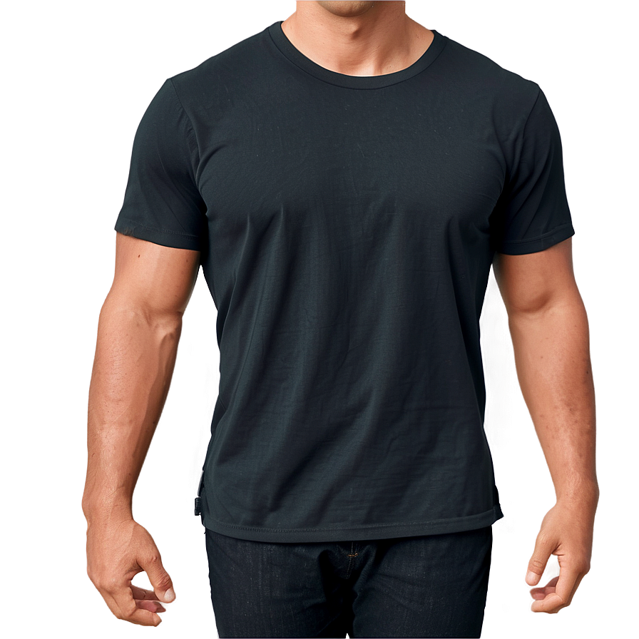 Black Shirt Short Sleeve Png 05252024 PNG Image