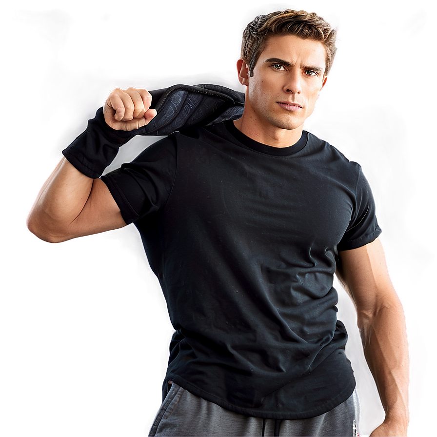 Black Shirt Short Sleeve Png Ogq PNG Image