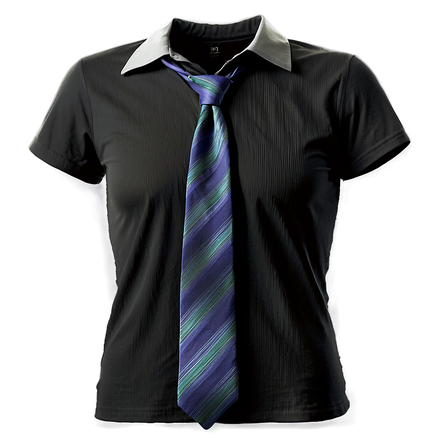 Black Shirt With Tie Png Rdj5 PNG Image