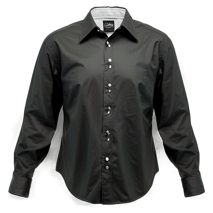 Black Shirt With White Buttons Png 64 PNG Image