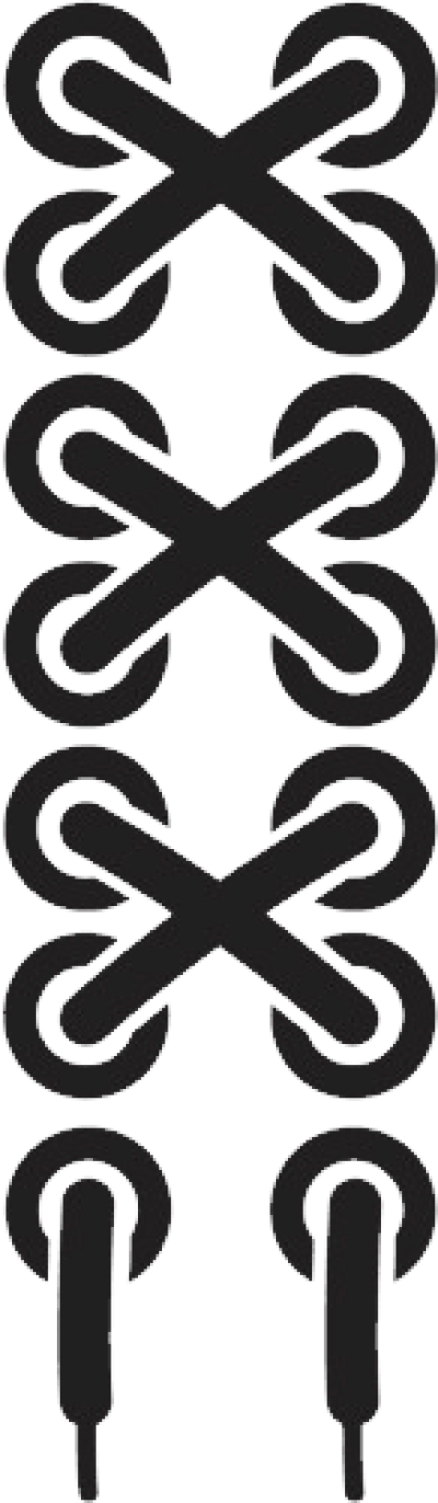 Black Shoelaces Graphic PNG Image