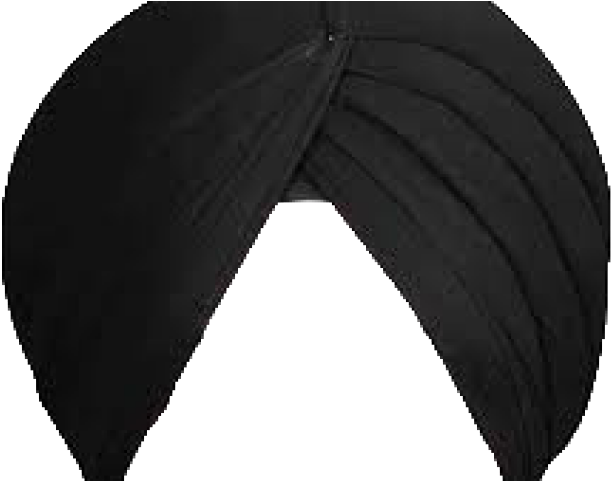 Black Sikh Turban Folded PNG Image