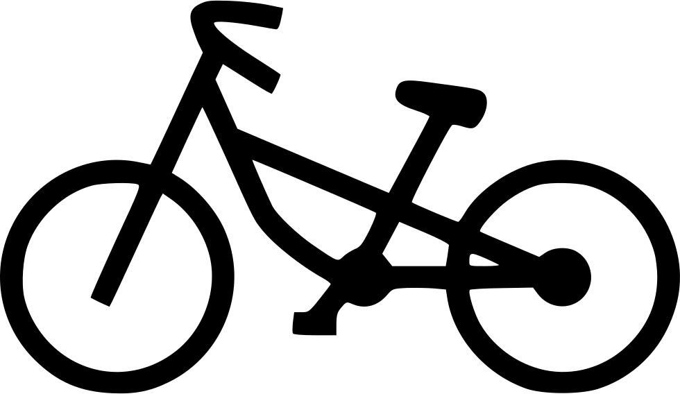 Black Silhouette Bicycle Graphic PNG Image