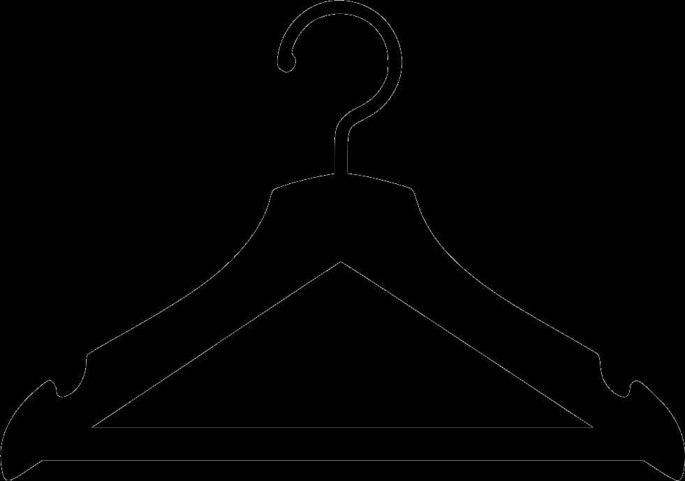 Black Silhouette Clothes Hanger PNG Image