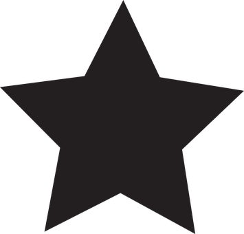 Black Silhouette Star PNG Image