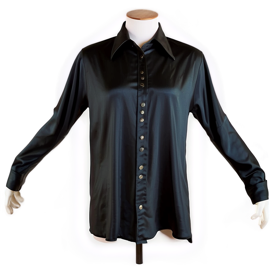 Black Silk Shirt Png 05252024 PNG Image