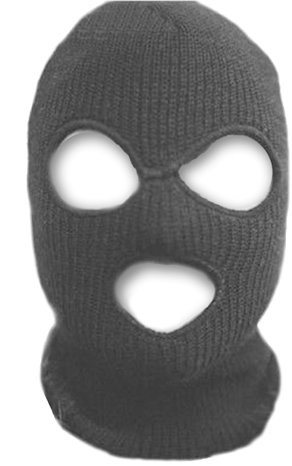 Black Ski Mask Winter Accessory PNG Image