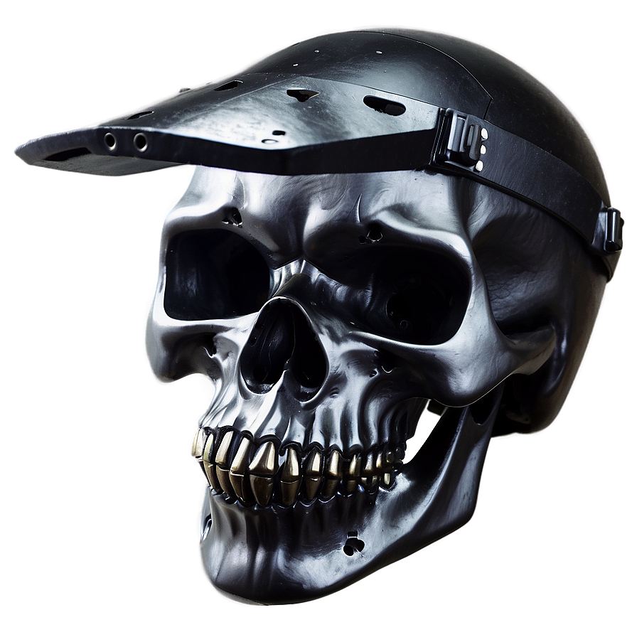 Black Skull With Helmet Png Xnm13 PNG Image