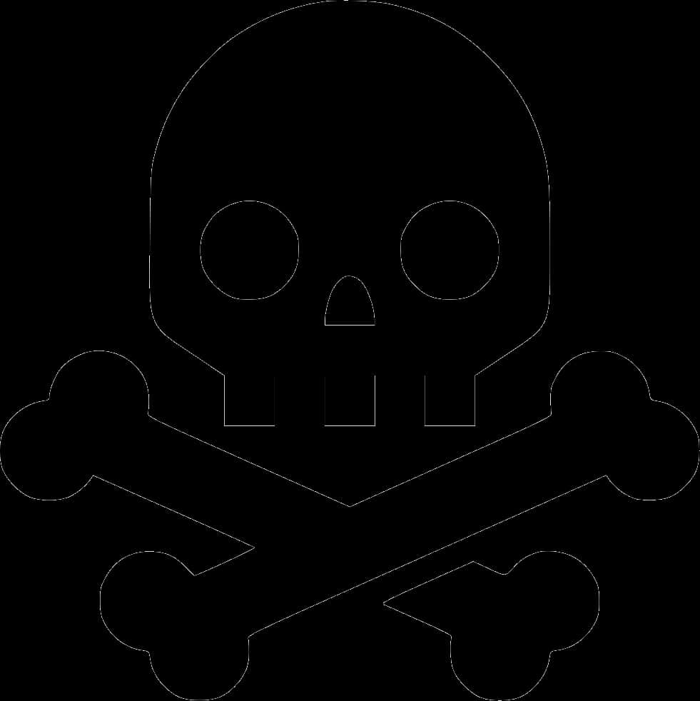 Black Skulland Crossbones Icon PNG Image