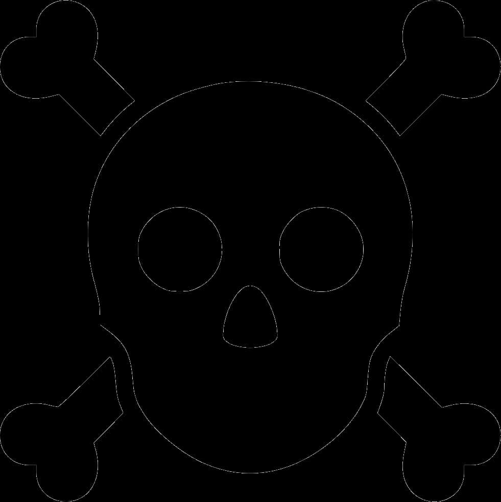 Black Skulland Crossbones Icon PNG Image