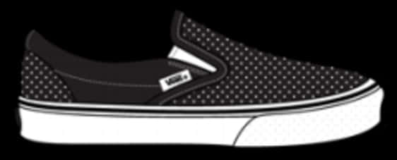 Black Slip On Sneaker Graphic PNG Image