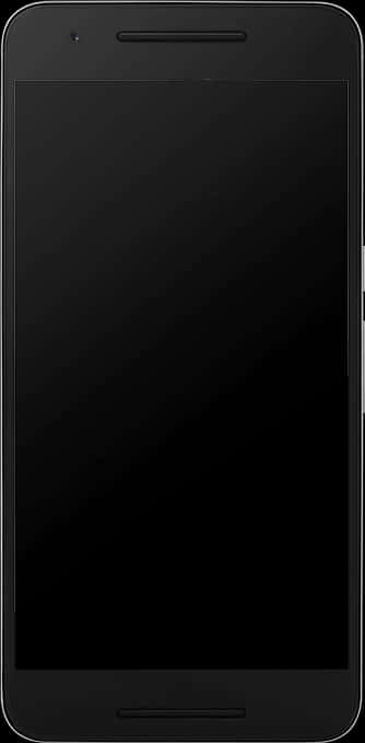 Black Smartphone Blank Screen PNG Image