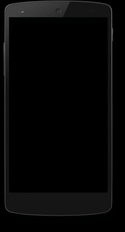 Black Smartphone Front View PNG Image