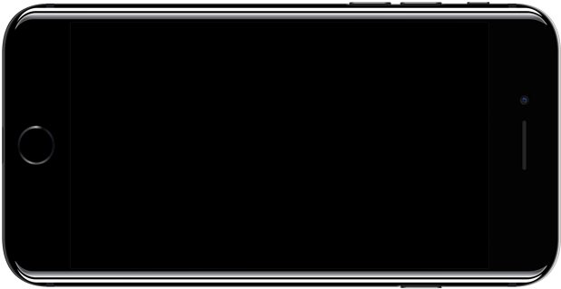 Black Smartphone Front View PNG Image