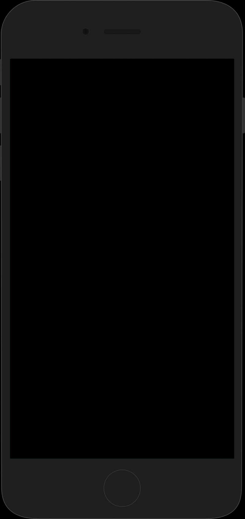 Black Smartphone Template PNG Image