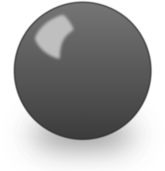 Black Snooker Ball3 D Render PNG Image