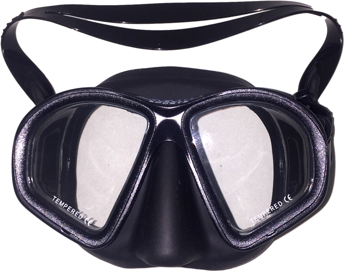 Black Snorkeling Mask Isolated PNG Image