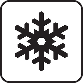 Black Snowflake Icon PNG Image