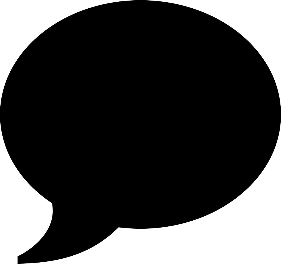 Black Speech Bubble Icon PNG Image